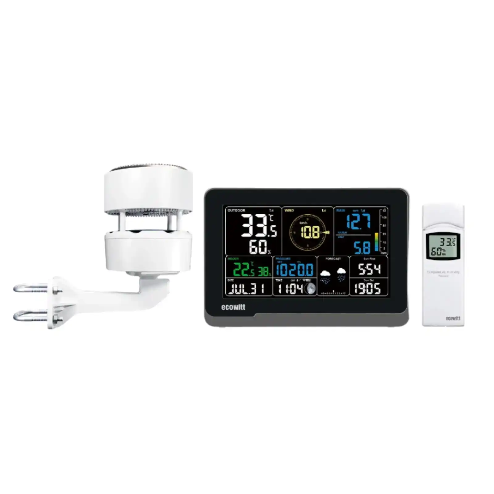 Ecowitt Essence3 with 7.5" Display & WiFi Weather Station - Image 4