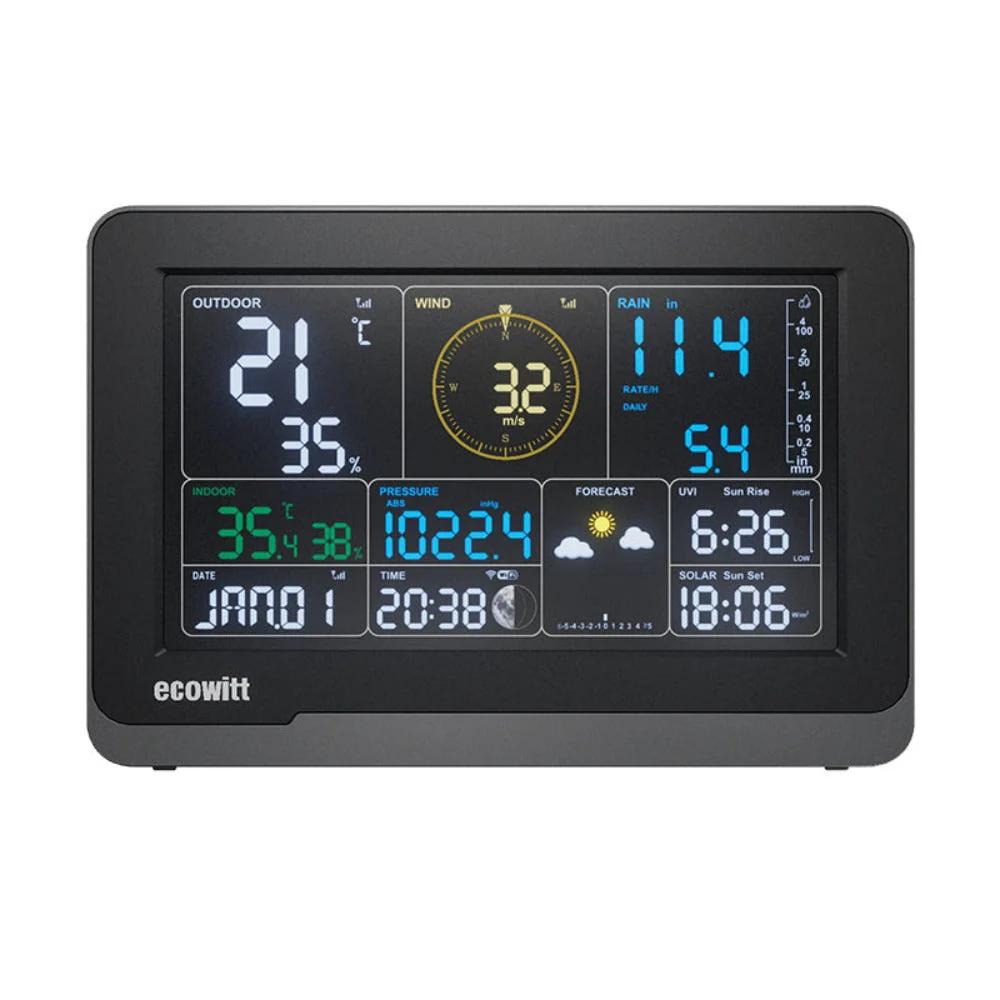 Ecowitt WS3800/WS3900 with 7.5" Mono/Colour Display, 7-in-1 Sensor & WiFi - Image 3
